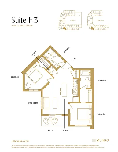 Floor plan F3-2 Bed