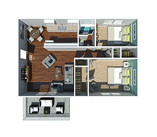 Floor plan 2 Bedroom