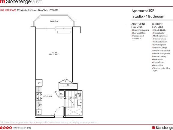 2nd image of 235 W 48th St APT 30F