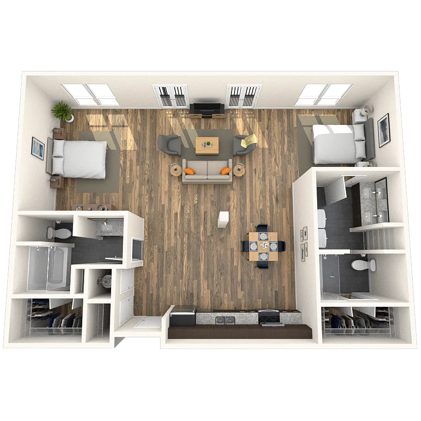 Floor plan Loft 0x2 1211-1234 SF