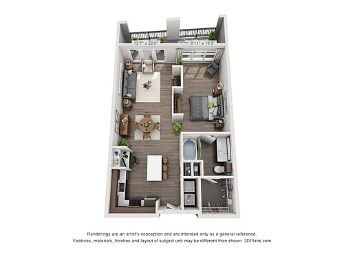 Floor plan Arbor Hills 2A3