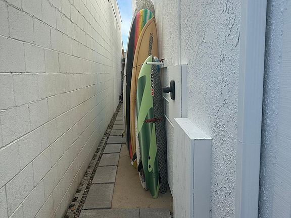 Warm outdoor shower