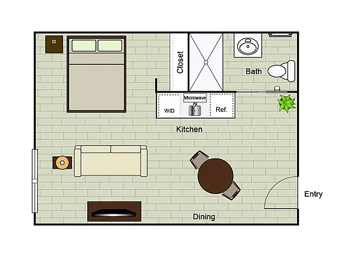 Floor plan ADA - Studio