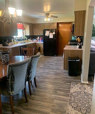 This view is from the dining room looking into the kitchen. All appliances are included. All appliances are electric.