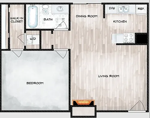 Floor plan A1 - 1X1