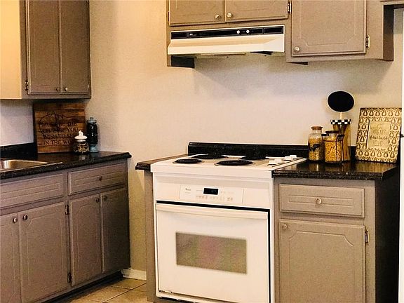 Nicely updated and freshly painted kitchen.  All appliances stay, including the refrigerator, washer and dryer.