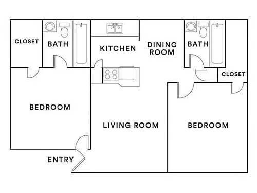Floor plan 2 Bedroom