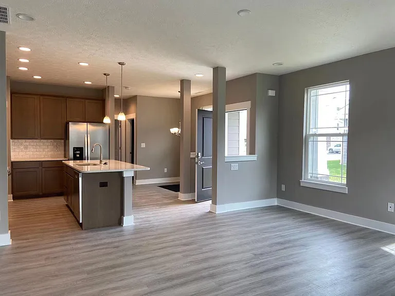 Family room, kitchen, formal dinning room