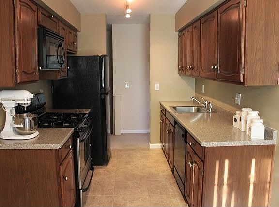 Kitchen with stainless steel appliances