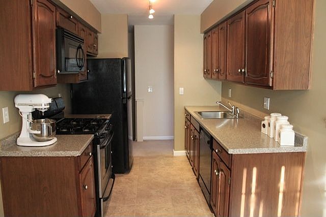 Kitchen with stainless steel appliances