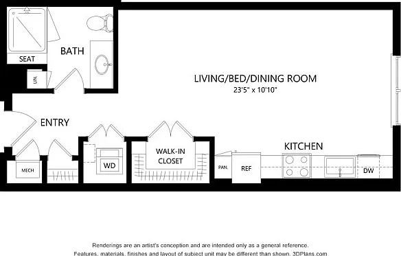 S1 Studio - 545 Square Feet S1 Studio - 545 Square Feet