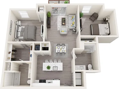 Floor plan Archer 2 Bed C