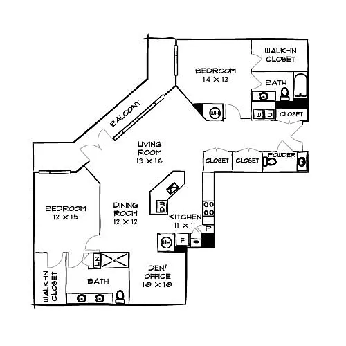 Floor plan 2B25