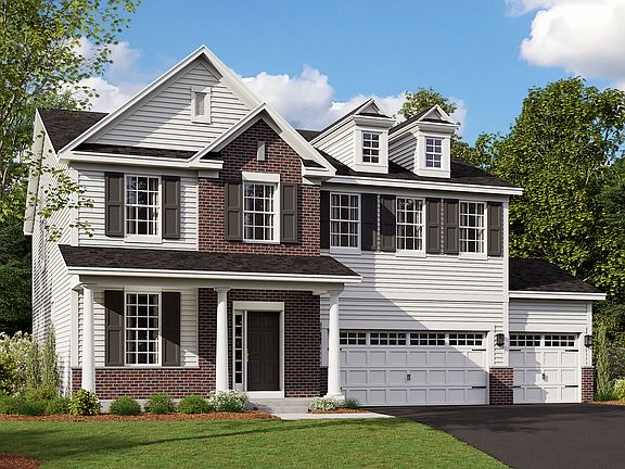 Gresham 3-Car Elevation Colonial Revival