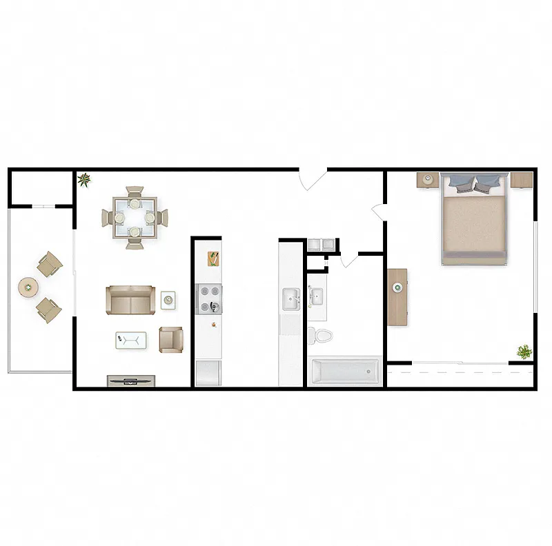 Floor plan 1X1