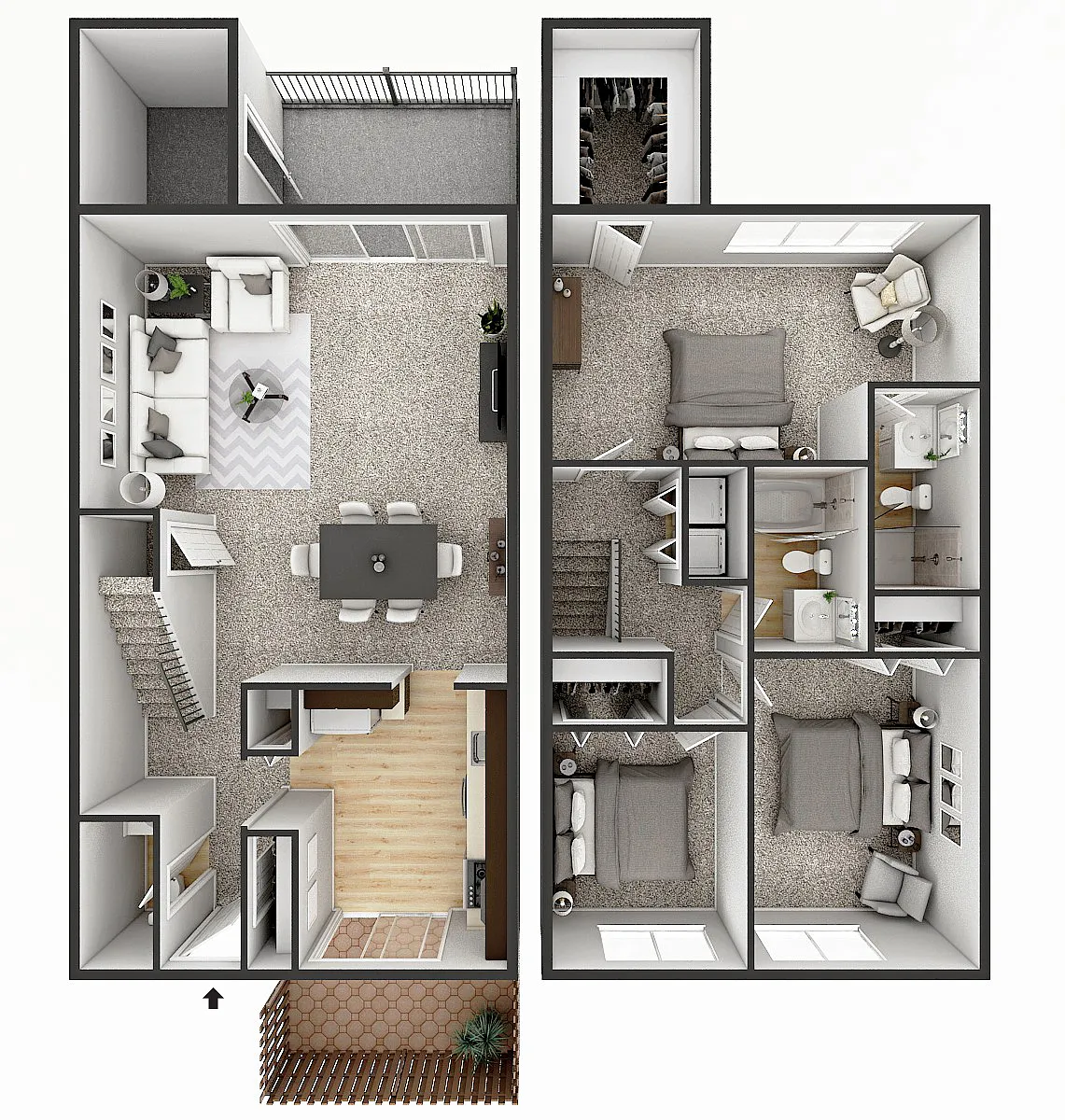 Floor plan The Redwood Townhome