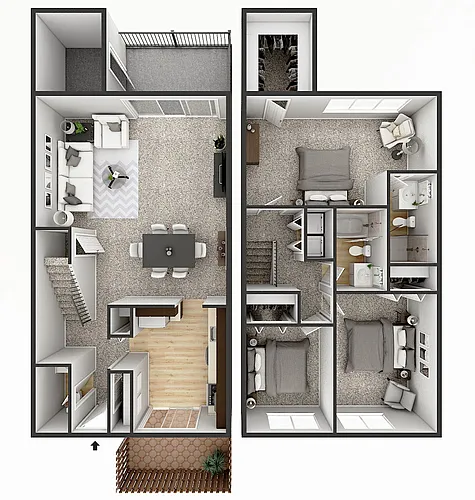 Floor plan The Redwood Townhome