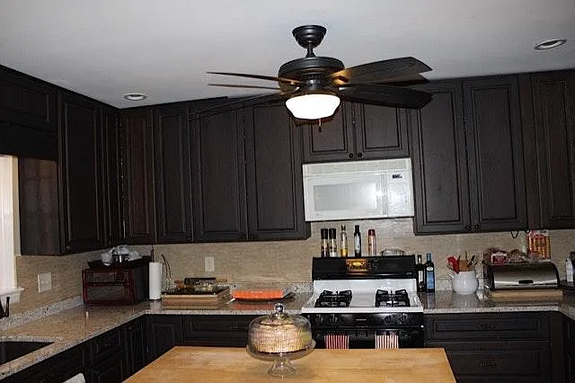 Huge, remodeled kitchen with granite countertops