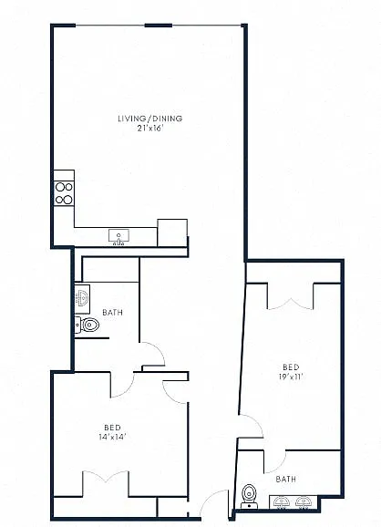 Floor plan 2x1.5 - B1