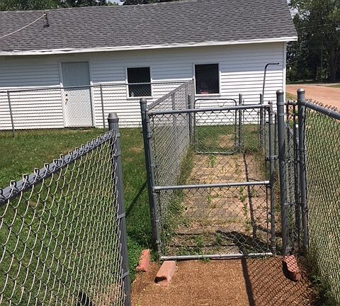 Back exit to gated yard