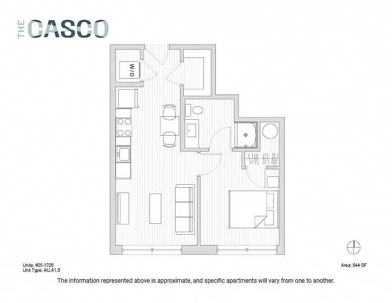 Floor plan The Casco - Cushing Island