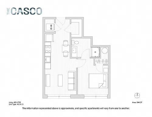Floor plan The Casco - Cushing Island