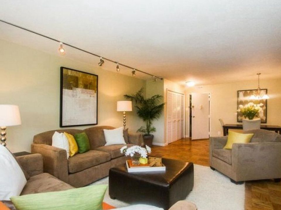 Living room connects to dining area