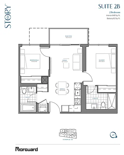 Floor plan 2 Bedroom, 2 Bathroom 2 Bed 2 Bath 8