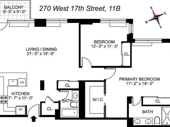 2nd image of 270 W 17th St APT 11B
