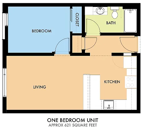 Floor plan One Bedroom