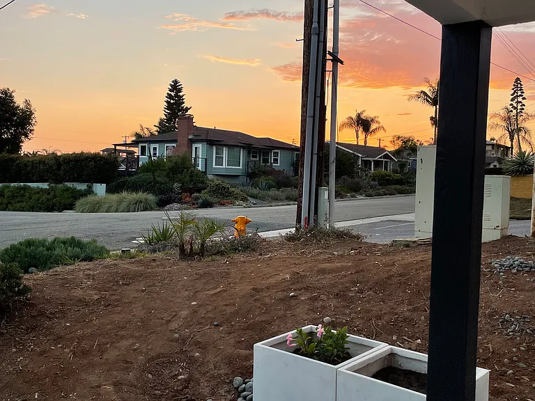 Beautiful summer sunset from the patio.