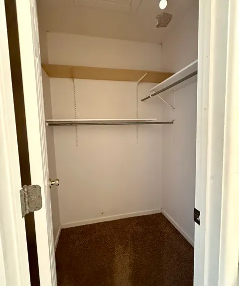 Walk-in closet located in primary bedroom.