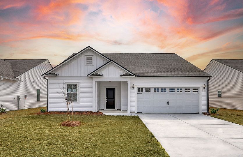 Bedrock new construction LC3A with a covered front door. - Model Representation