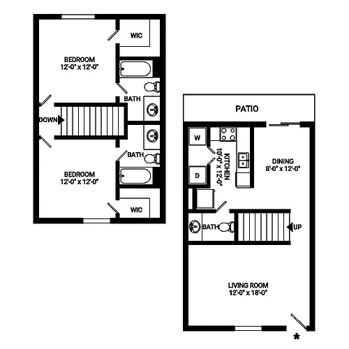 Floor plan Rose Townhome