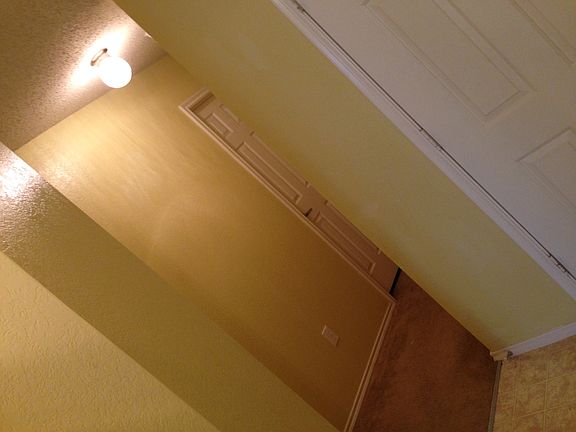 Hallway to 2 bedrms and bth