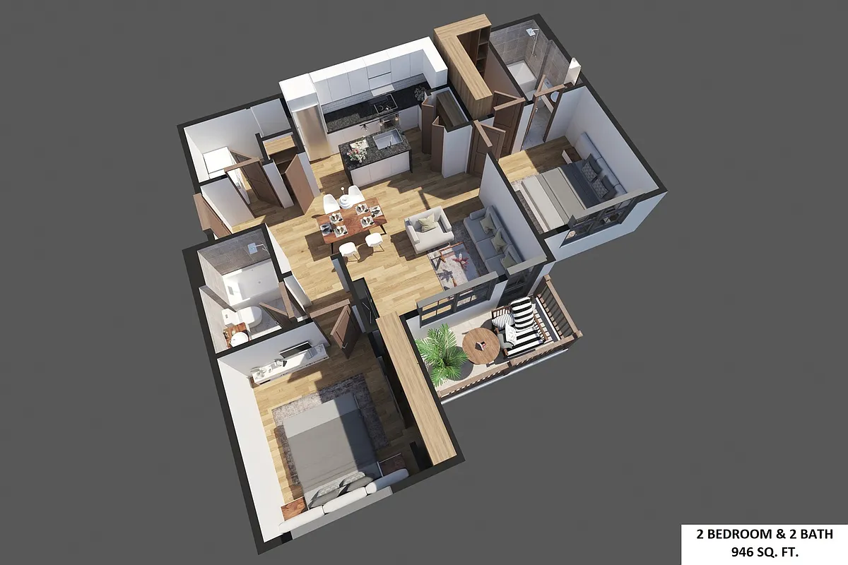 Floor plan B2 - The Ava