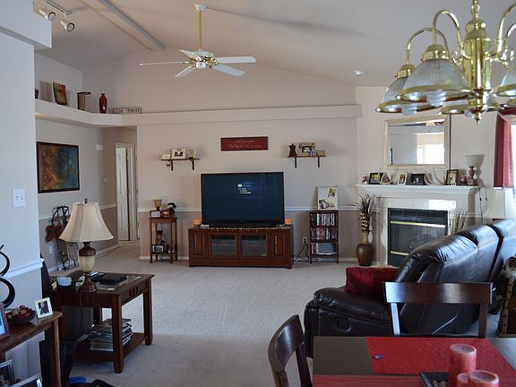 View from kitchen to living