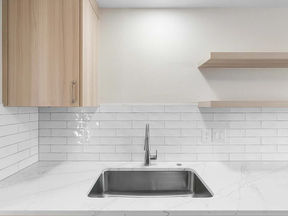 Backsplash and Sink