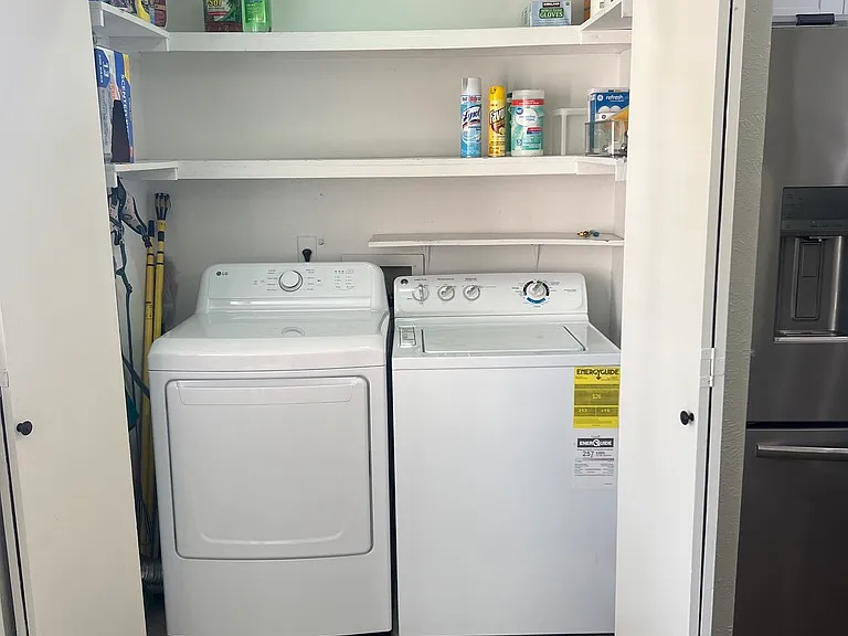 Laundry area with washer and dryer included