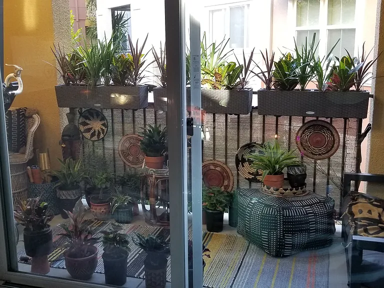 View of patio from inside