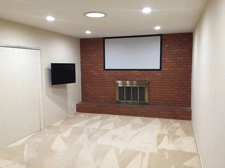 Family room with LED lighting through-out Home