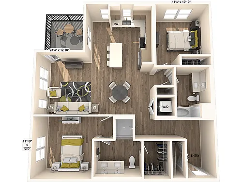 Floor plan B2-FinishII-1313sf