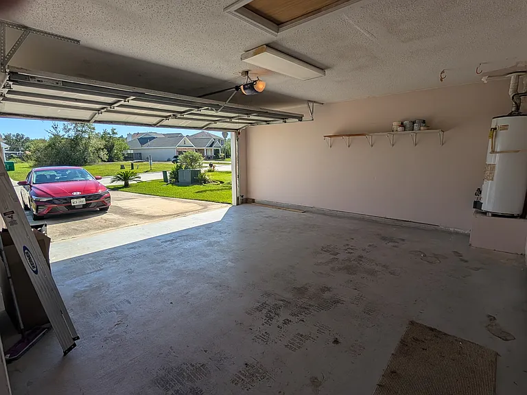 view from inside garage