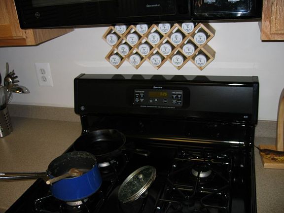 Range/oven/microwave close-up