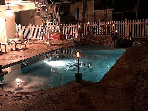 Pool at night