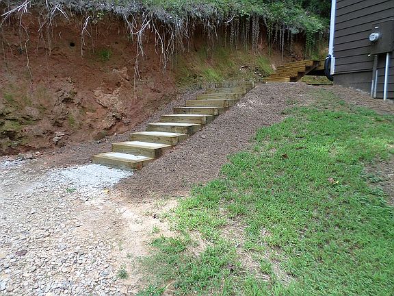New back deck stairs.