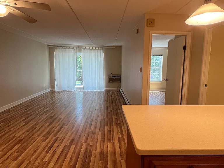 spacious open living room with a/c