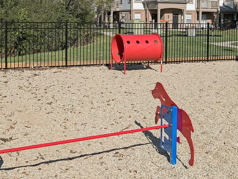 Give your four-legged companion room to play and explore in the community dog park.
