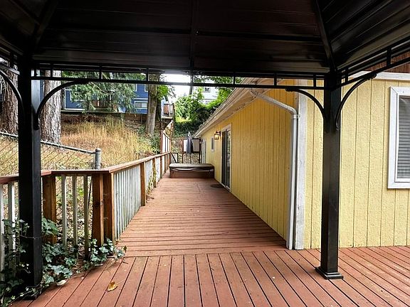 Hot tub side of house from gazebo