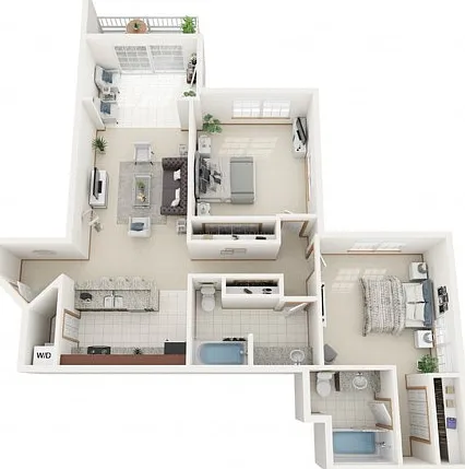 Floor Plan E | Riverwood Apartments | Apartments in Kenosha, WI Floor Plan E | Riverwood Apartments | Apartments in Kenosha, WI